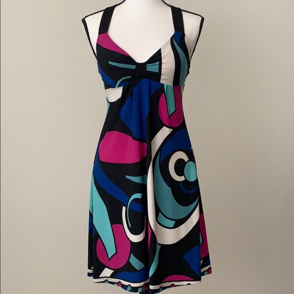 Patterned Cross Back Dress